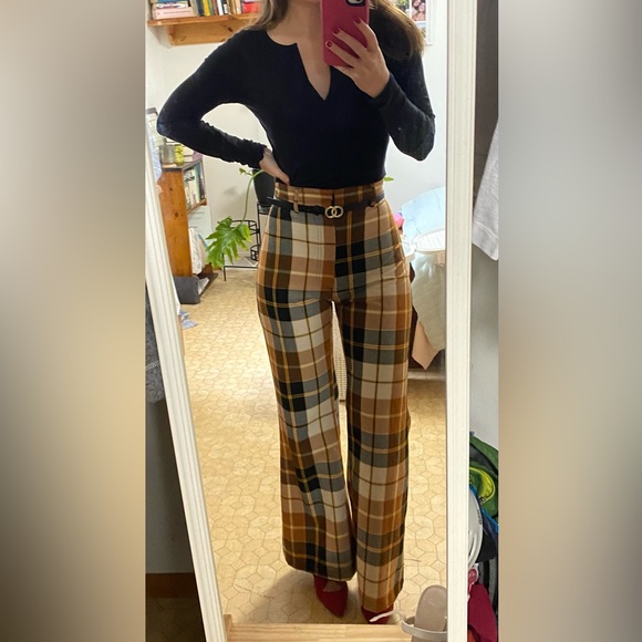 Free People Plaid Jules Pant - Picture 5 of 9